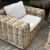 Salon de jardin en rotin balinais