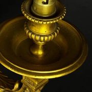 A pair of important gilt bronze wall sconces, Louis XVI style, 19th century.