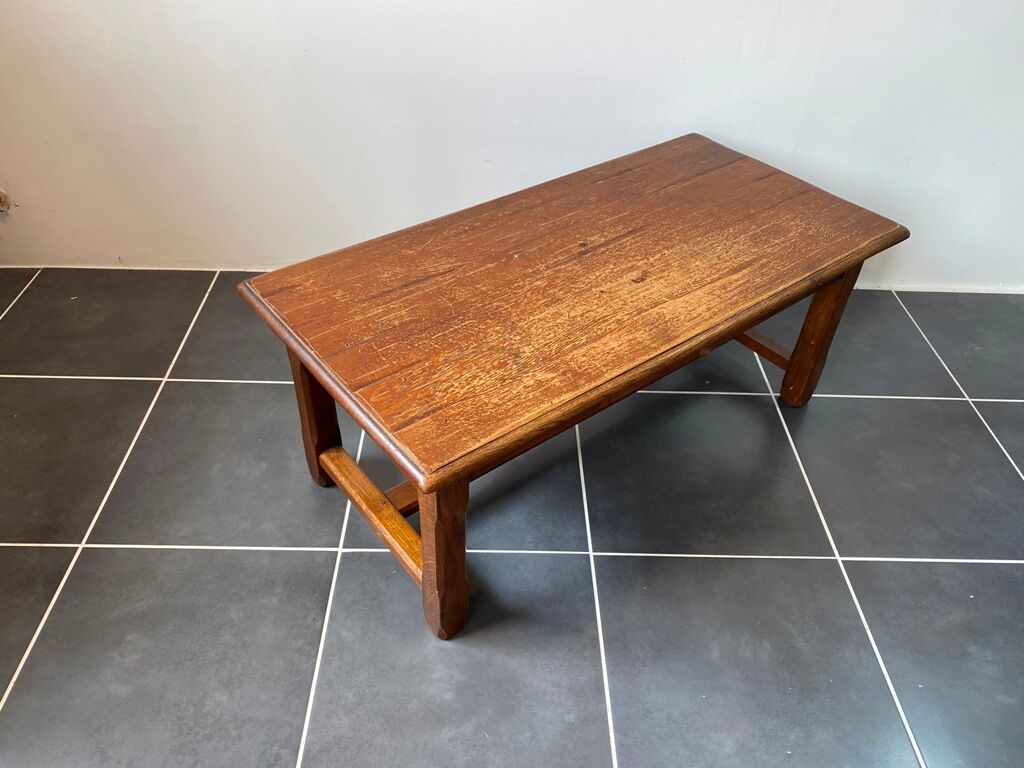 Rustic farm coffee table with 1 1950 drawer