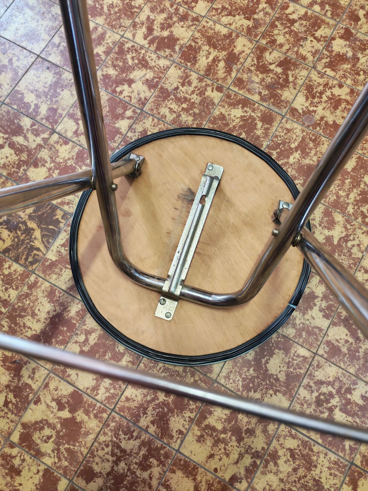 Tabouret pliant vintage Allemagne de L'Est 60/70
