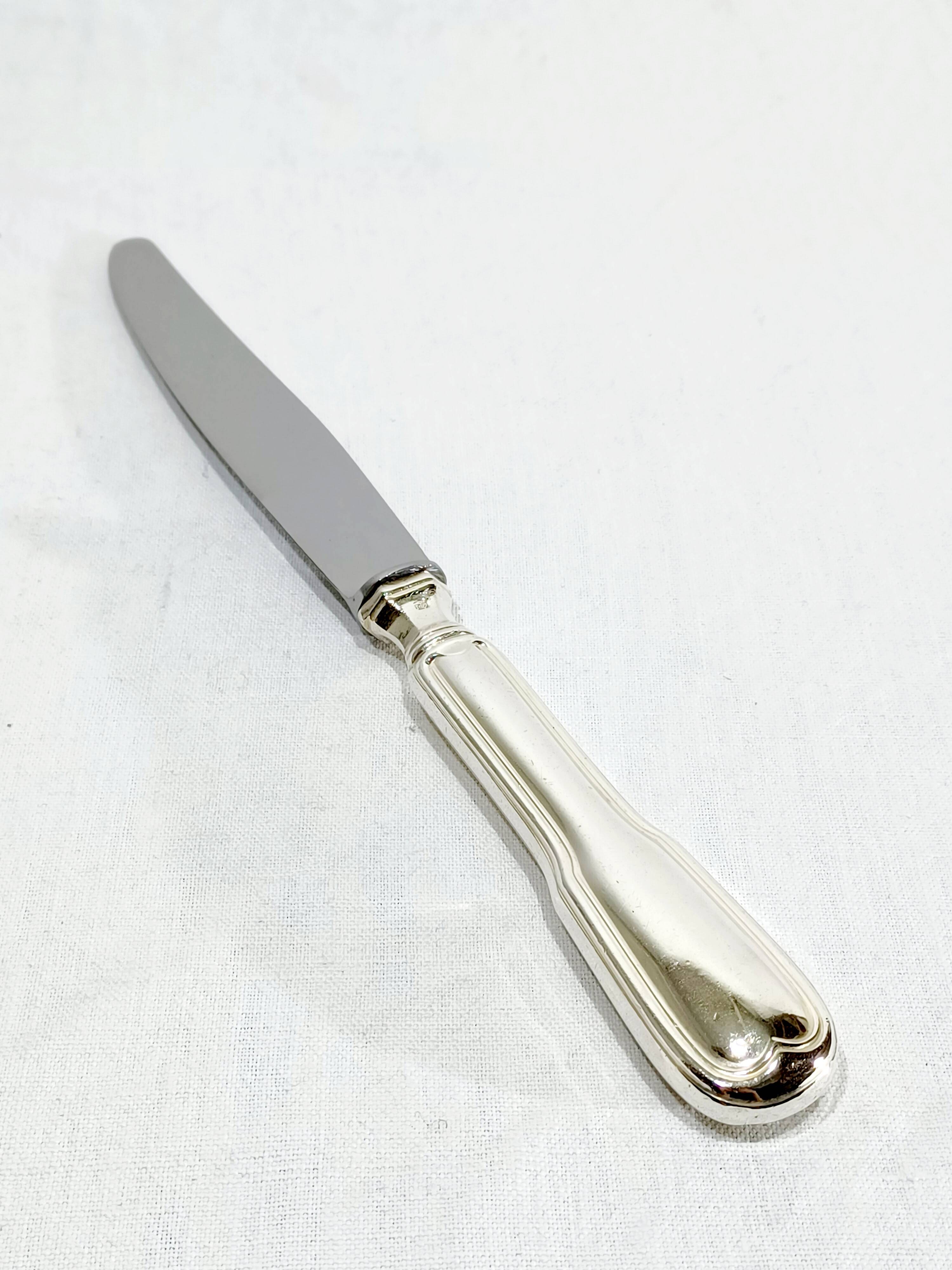 Sfam - 12 silver-plated table knives