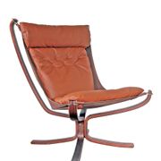 Falcon armchair and ottoman, Sigurd Ressell for Vatne Mobler, 1970s