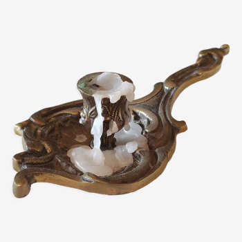 Louis XV Rocaille style bronze hand candle holder