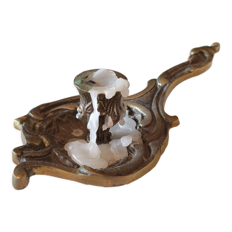 Louis XV Rocaille style bronze hand candle holder