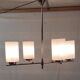 Modernist chandelier 4 lights in golden brass - 50s/60s