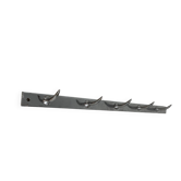 Stainless steel butcher's hook, known as a "wolf tooth bar."