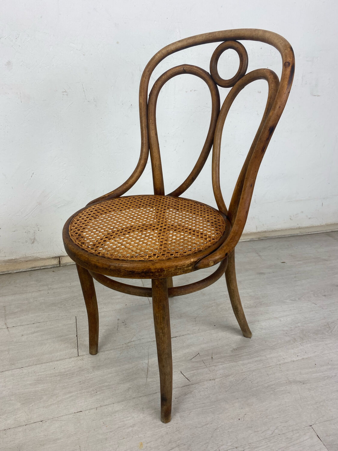 Curved wooden chair