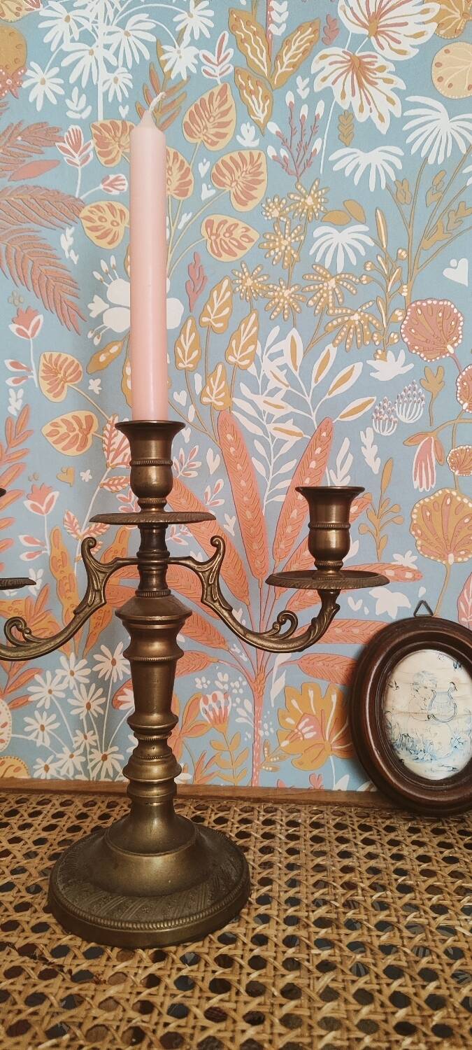 Antique chandelier in gilded brass