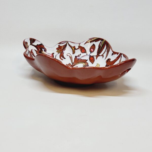 Coupe Vide Poche Corbeille Chantournée En Emaux Cloisonnés Longwy Fleurs Fe