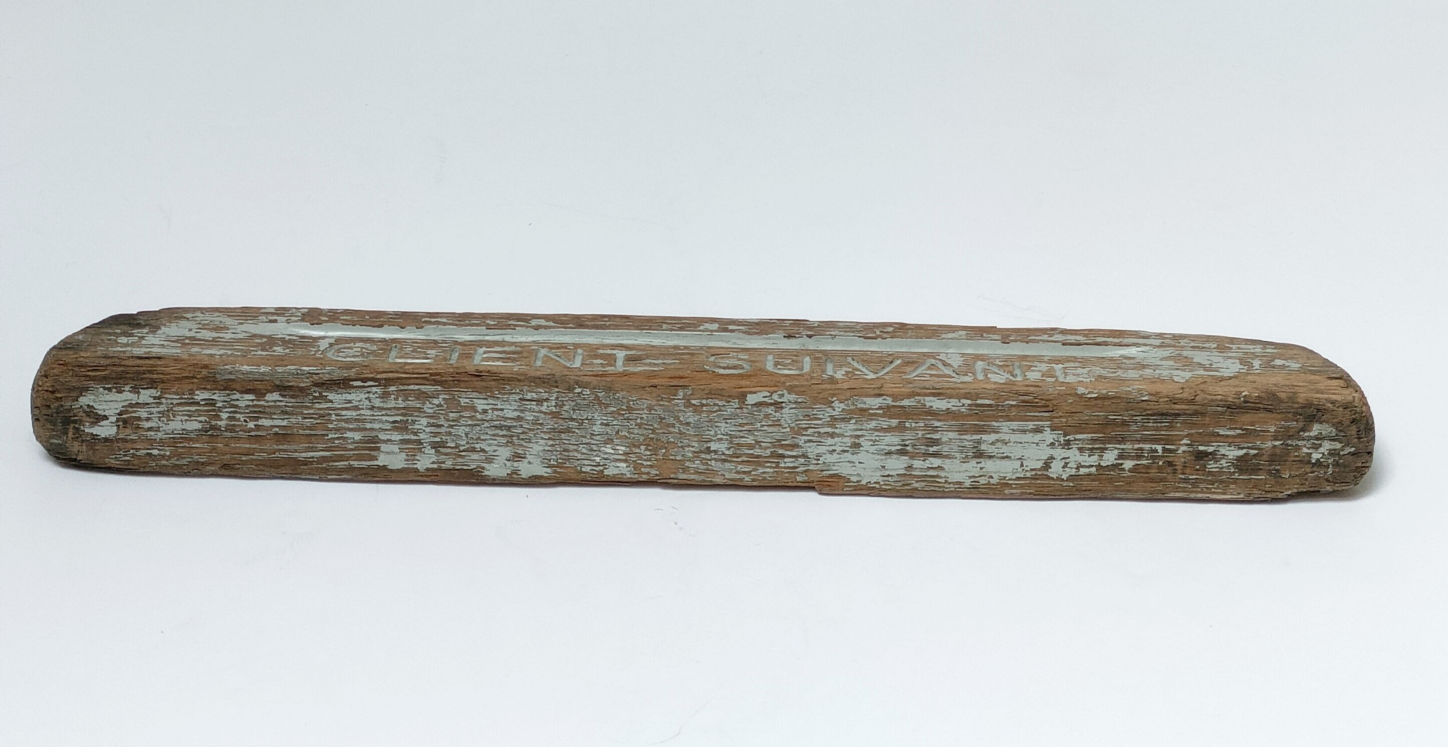 Patinated solid oak body separator from an old Parisian hardware store