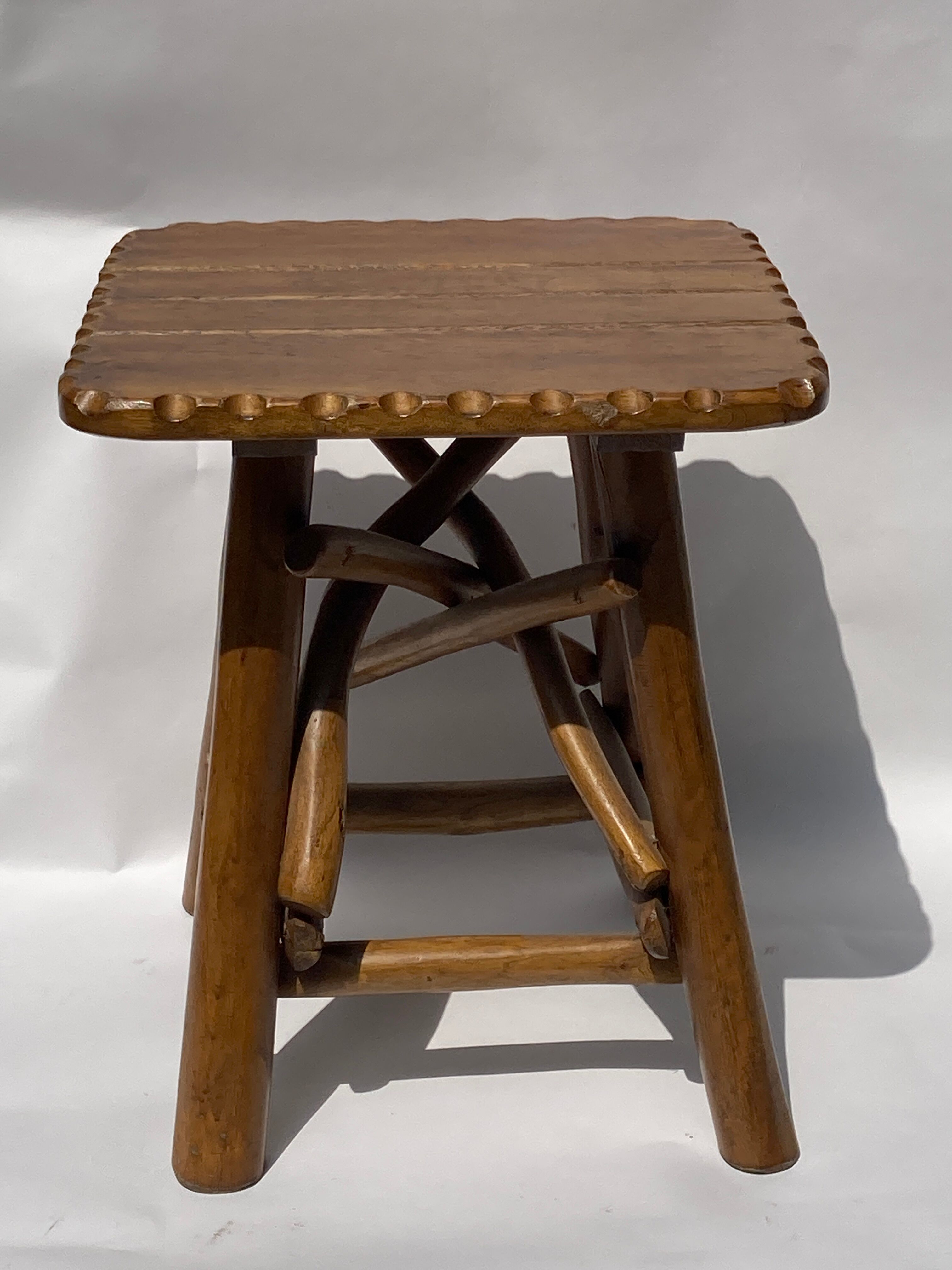 Brutalist Wabi Sabi organic tree stool or hocker