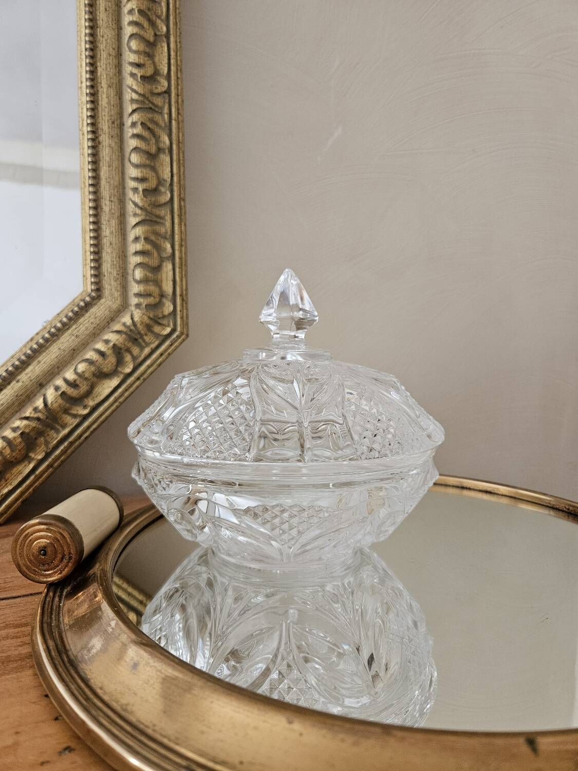 Vintage crystal candy box