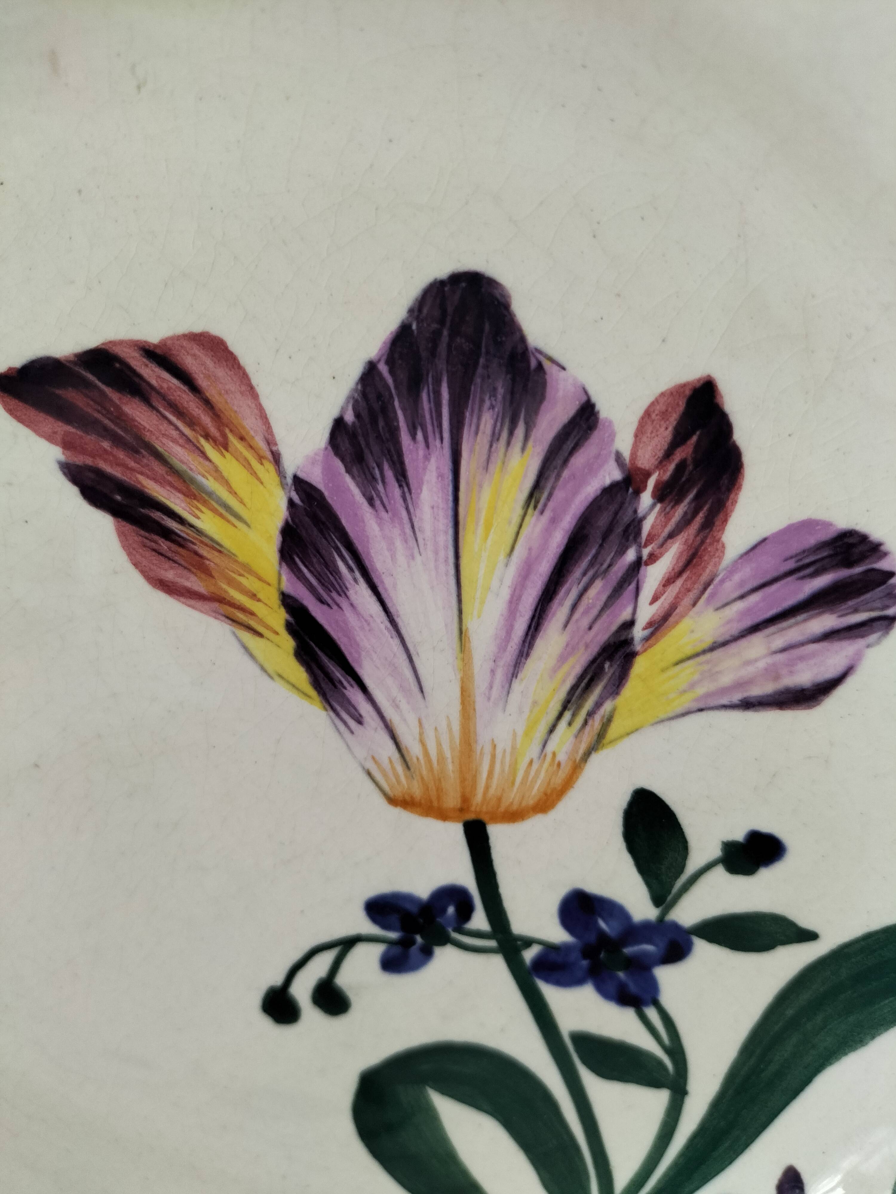 Antique Longchamp plates – “Tulips” model – 1950s-1960s