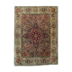 Handwoven antique persian carpet traditional wool area rug- 174x132cm