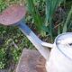 White zinc watering can