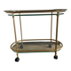 Desserte laiton doré et verre