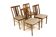 Set of 4 Scandinavian walnut chairs, Sweden, 1950