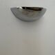 Vintage half-moon wall lamp, chrome-plated metal, France 1970
