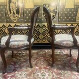 Paire de fauteuils de style Louis XV en chêne