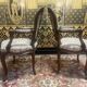 Pair of Louis XV style oak armchairs