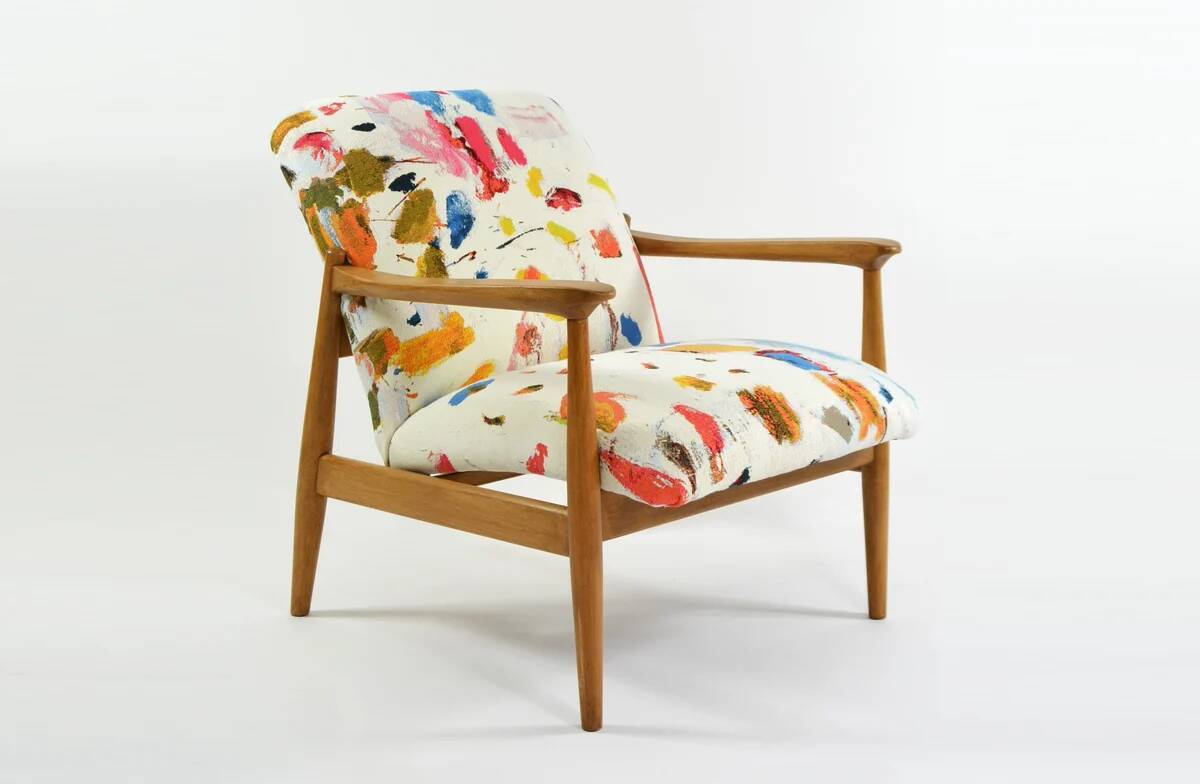 WR armchair with colourful patterns