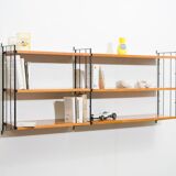 Etagère String années 60, étagères en noyer