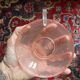 5 coupelles Art Déco roses en verre anciennes