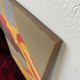 Abstract backhoe canvas