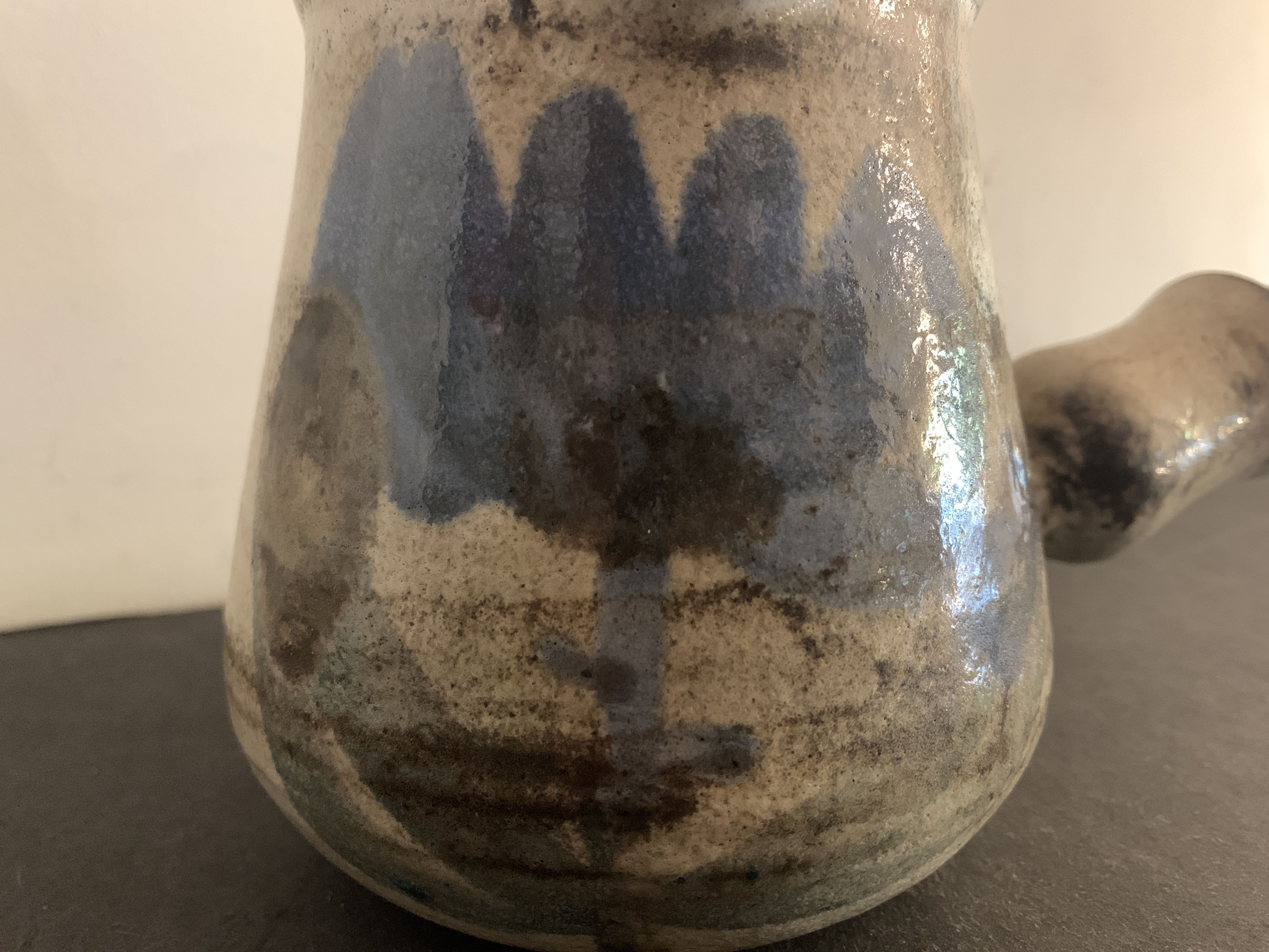 Ceramic chocolatière Gustave Reynaud, Le Murier, Vallauris, 1960
