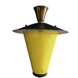 French lantern pendant lamp in the style of Mathieu Mategot, 1950s