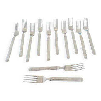 Guy Degrenne - Series of 12 table forks - Parthenon model