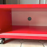 Lacquered red tv cabinet