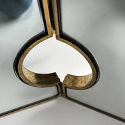 Large Mid-Century Modern Italian Brass Triple Mirror, 1950s