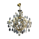 Venetian chandelier glass and crystal 9 Lights circa 1940