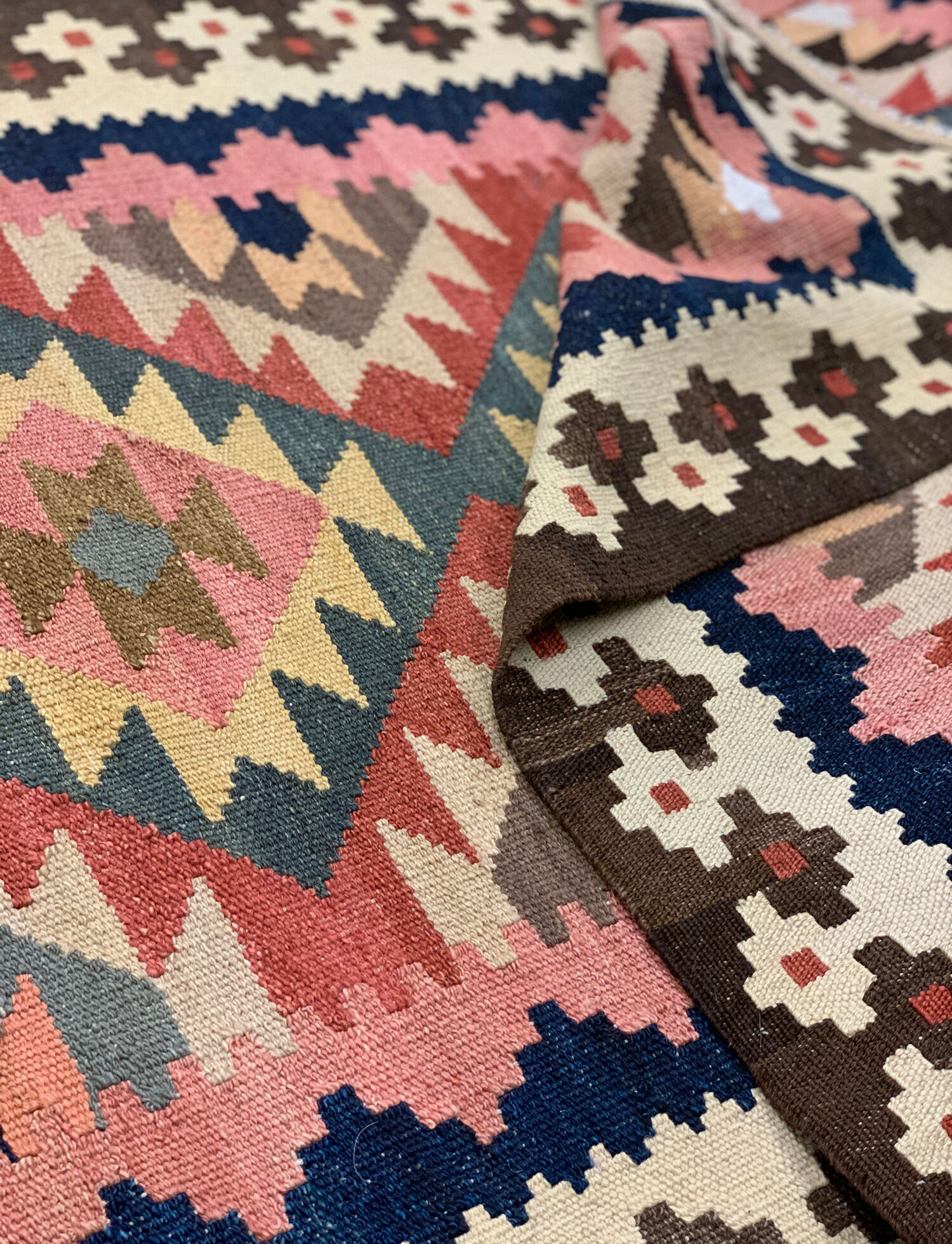 Handmade afghan kilim runner rug 100x279cm