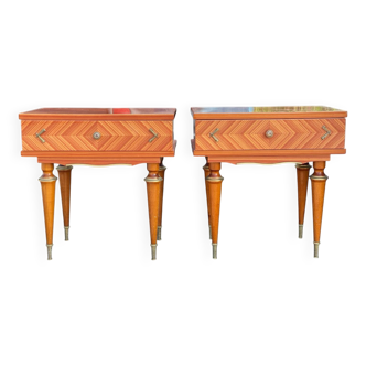 Pair of bedside tables, 1960s-70s