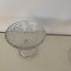 Two dredged cups in transparent glass geometric patterns in old relief