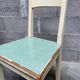 Paire de chaises en bois & formica vintage 1950