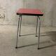 Stool in red formica 70s