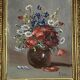 Oil on canvas still life bouquet signed Delaure 20th century