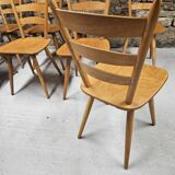 Lot of 8 country bistro chairs 1970