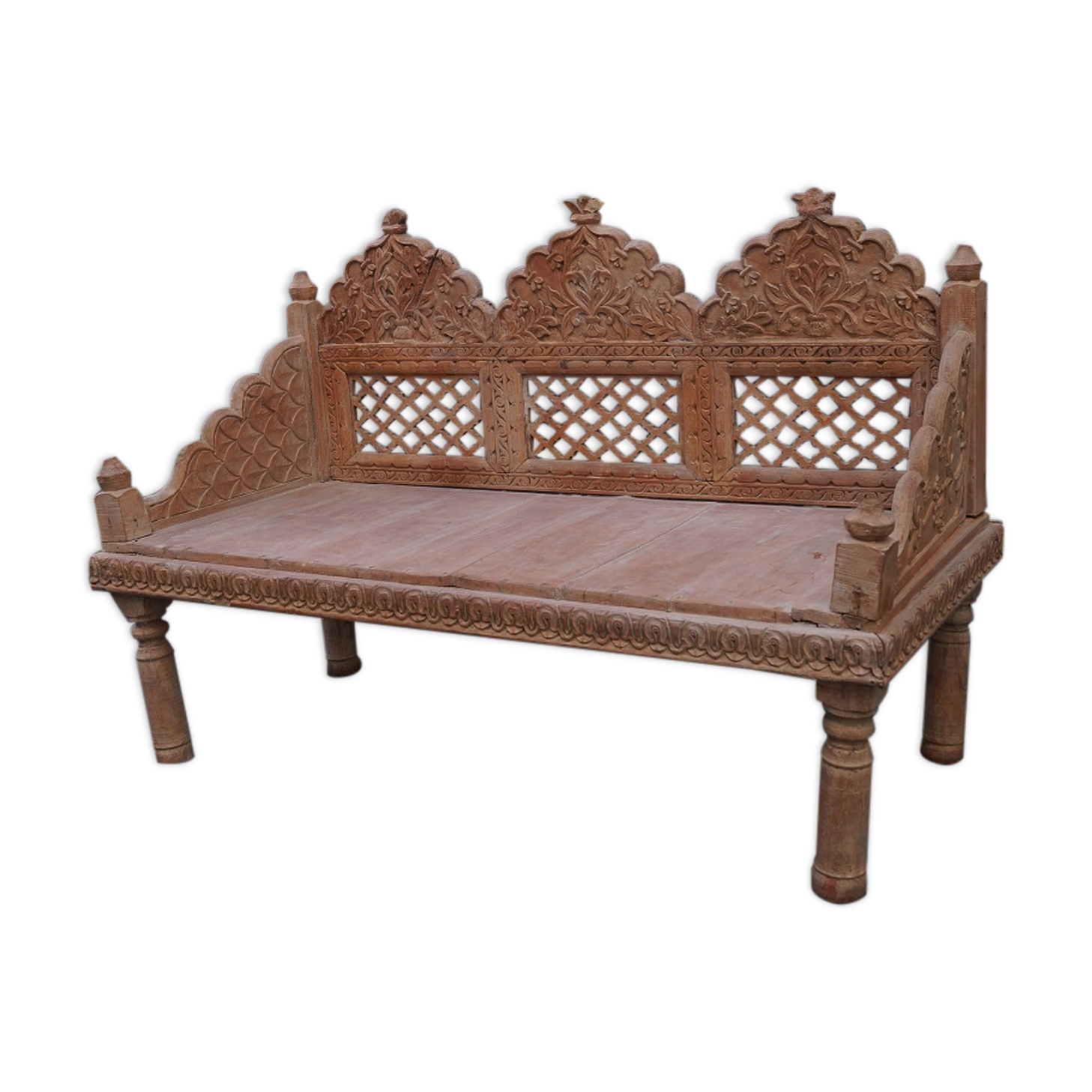 Carved bench of Pakistan