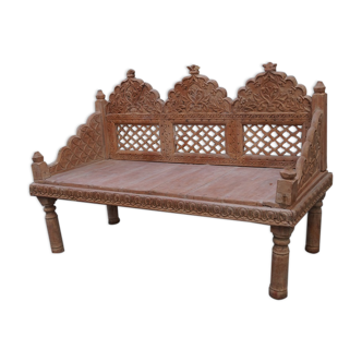 Carved bench of Pakistan