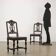 Antique neoclassical chairs in carved walnut, Italy, 18th century