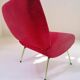 Vintage "Kiss" raspberry armchair
