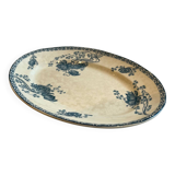 Plat de présentation ovale, terre de fer Royat