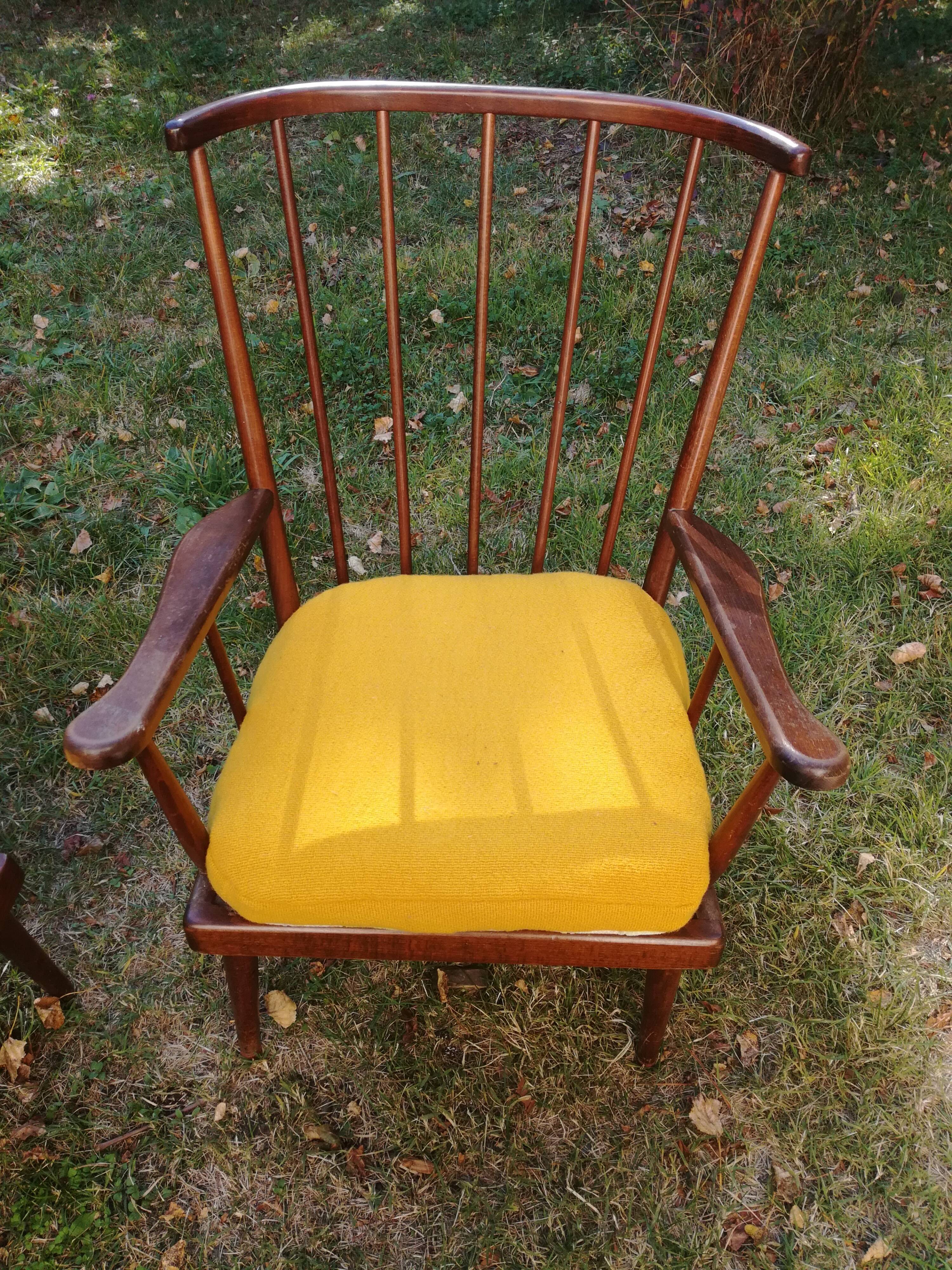 Pair of Baumann fan armchairs