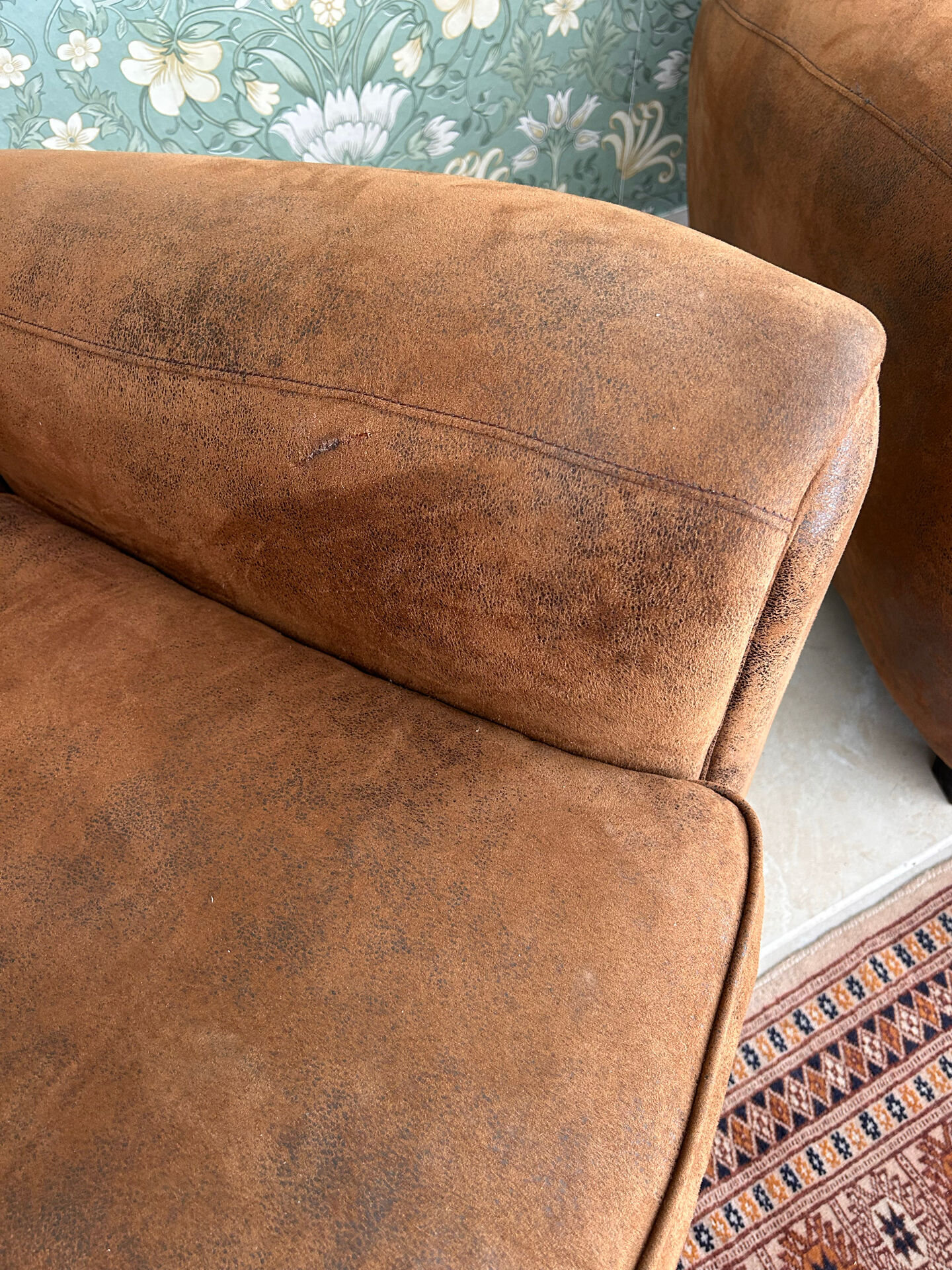 Suede armchairs