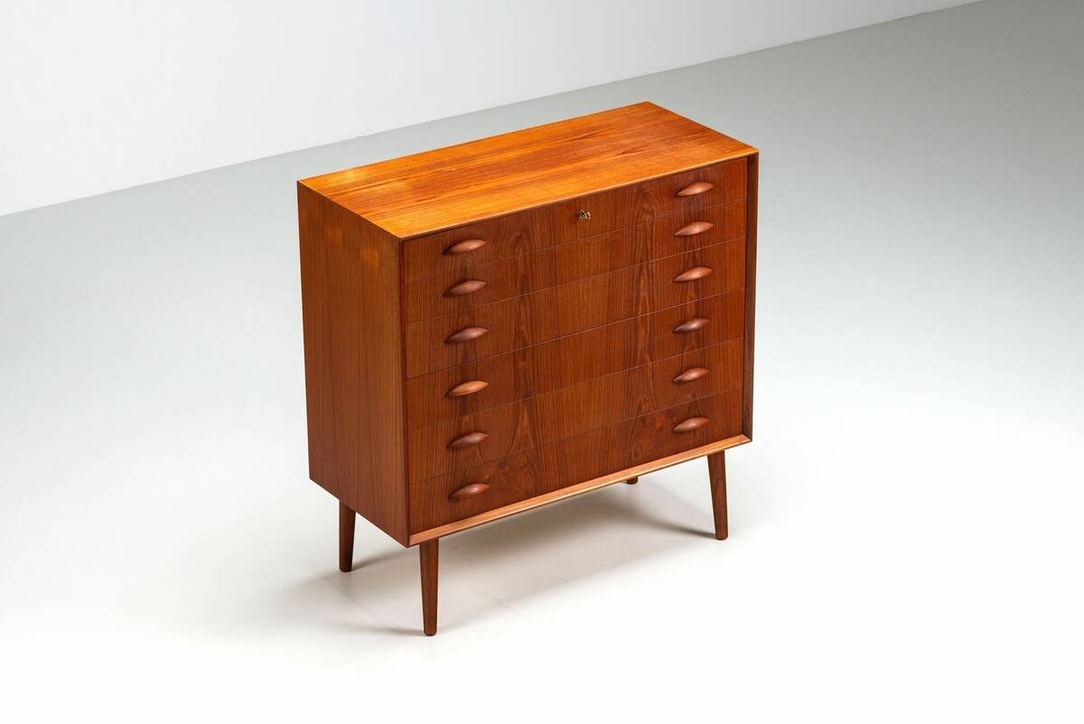 Johannes Sorth chest of drawers in teak Nexo Mobelfabrik Denmark 1960