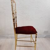 Paire de chaises Chiavarine, laiton